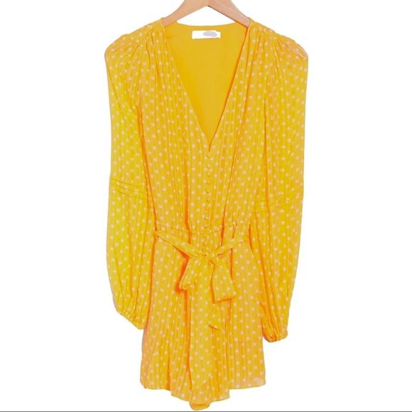 JONATHAN SIMKHAI Caroline Silk Polka Dot Romper Jumper BNWT - Picture 2 of 3